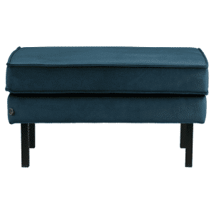Rodeo Puf På Ben Velour - Blue