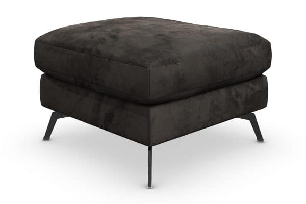 Ocean Lyx Puf, Mørkegrå Velour