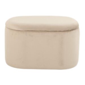 Aranda med opbevaring velour beige 65x36x40cm