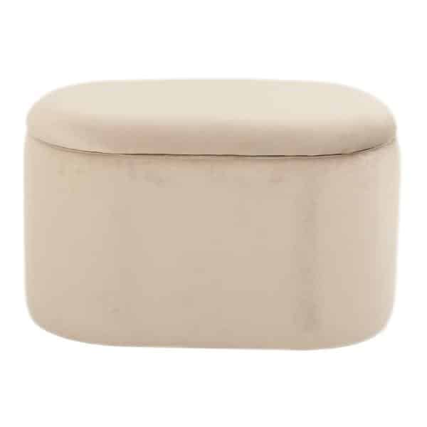 Homeville Aranda med opbevaring velour beige 65x36x40cm