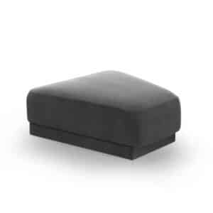 MICADONI Miley modulær puf - grå fløjl (83x78x40)