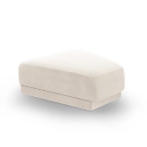 MICADONI Miley modulær puf - lys beige fløjl (83x78x40)