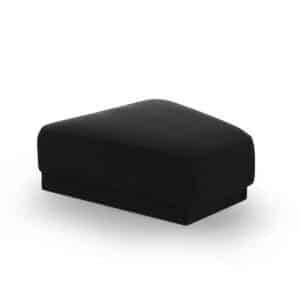 MICADONI Miley modulær puf - sort fløjl (83x78x40)