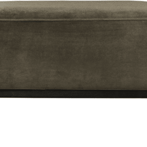 Puf / fodskammel WOOOD Statement, grøn Jarra-velour, H40 x B80 x D55 cm, ben i birketræ