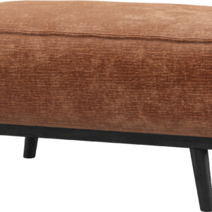 Puf/fodskammel WOOOD Statement, chenille velour terracotta/orange H40xB80xD55 cm