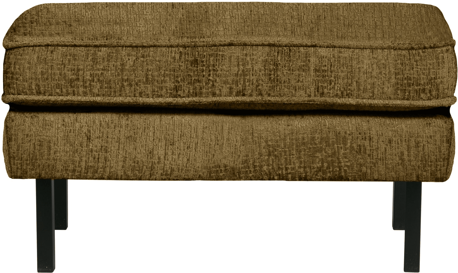 Skammel/puf WOOOD Rodeo gylden jacquardvævet Ferra-velour H45xB84xD54 cm