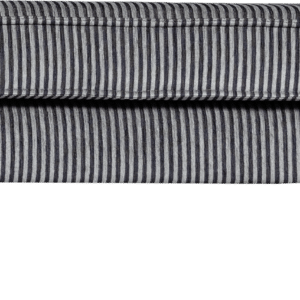 Skammel/puf fodskammel WOOOD Rodeo, sort/grå velour, vævet 100% polyester, fast polstring, H45xB84xD54 cm
