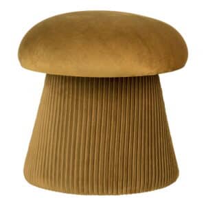 HOUSE NORDIC Hampton puf, rund - okker velour (Ø39)