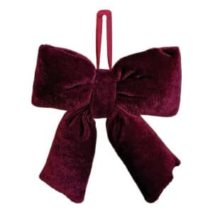 ShiShi Puffed velour sløjfe - burgundy - 12
