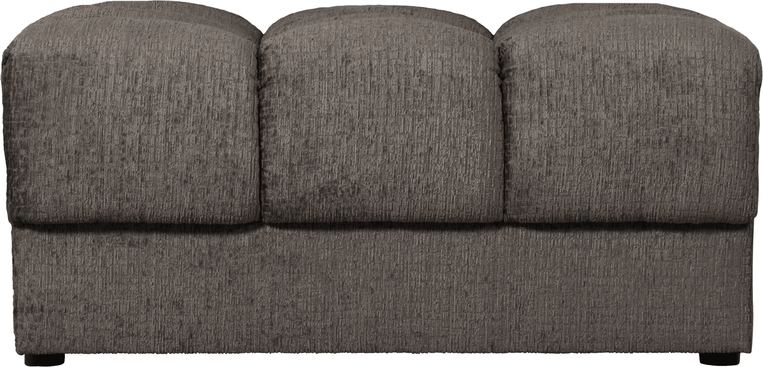 Sofapuf WOOOD Second Date grå velour 82x61x42 cm